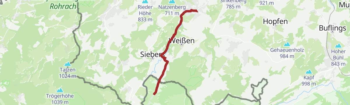 Route map: Sulzberg-Thal | Vom Thal nach Weiler im Allgäu